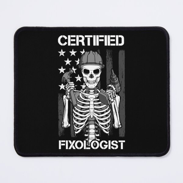 Item preview, Certified Fixologist Gothic Skeleton USA Flag Carpenter designed and sold by GrandeDuc.