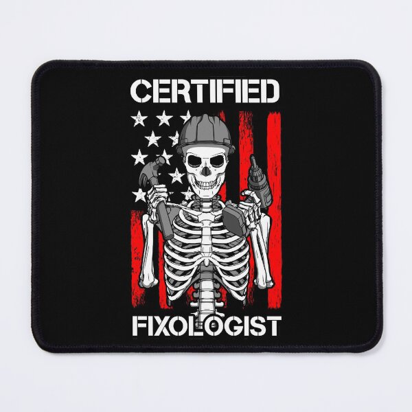 Item preview, Certified Fixologist Gothic Skeleton USA Flag Carpenter designed and sold by GrandeDuc.