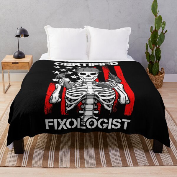 Item preview, Certified Fixologist Gothic Skeleton USA Flag Carpenter designed and sold by GrandeDuc.