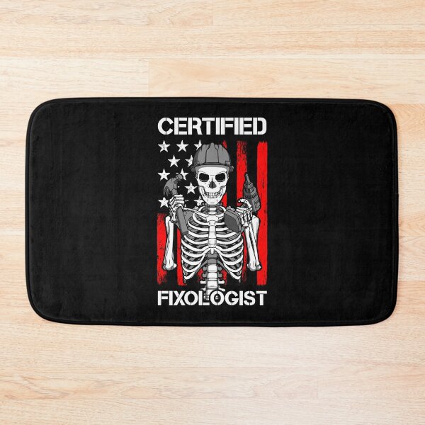 Item preview, Certified Fixologist Gothic Skeleton USA Flag Carpenter designed and sold by GrandeDuc.