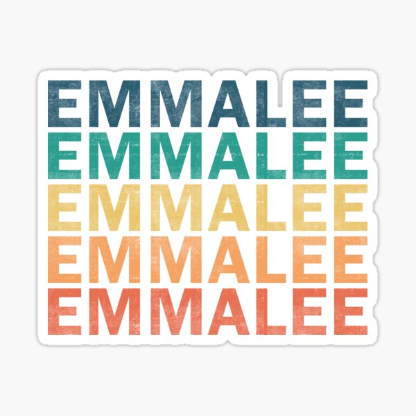 Emmalee, uniquely spelled names, uncommon spelling art Sticker