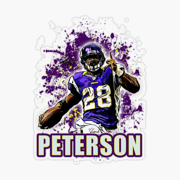 Adrian Peterson #28 of the Minnesota Vikings rushes Stock Photo