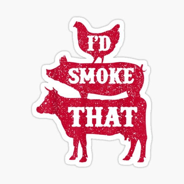 Vintage Retro Smoking Pitmaster Chef Dad Grilling Funny Bbq Sticker