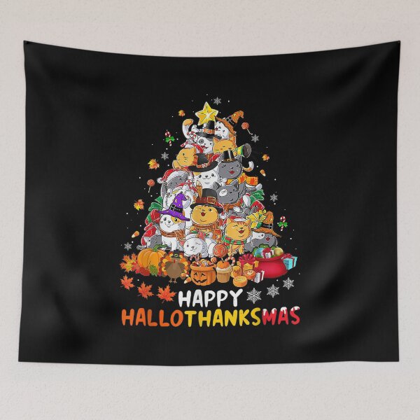 Item preview,  Happy Hallowthanksmas Ca Funny Kitten Pumpkin Turkey designed and sold by irmansw.