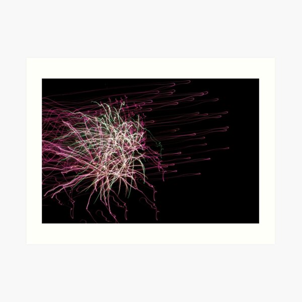 Fireworks on a black sky Art Print