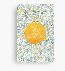 Stay Curious – Yellow & Green Canvas Print