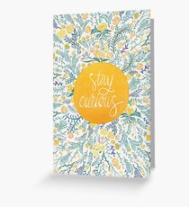 Stay Curious – Yellow & Green Grußkarte