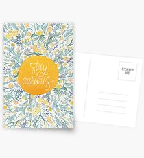 Stay Curious – Yellow & Green Postkarten