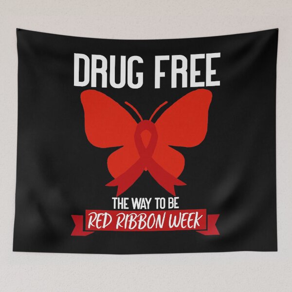 Artikelvorschau, Drogenfrei Der Weg zum Red Ribbon Awareness Week-Schmetterling entworfen und verkauft von WoolRudransh.