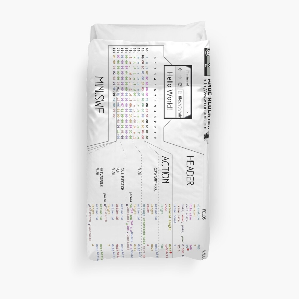 a mini SWF/Flash Duvet Cover