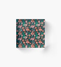 Flamingo Parade Acrylic Block