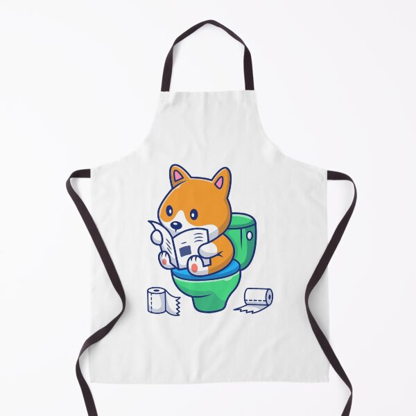 Item preview, Cute Pooping Dog Reading Newspaper designed and sold by Vector Scout Lab.