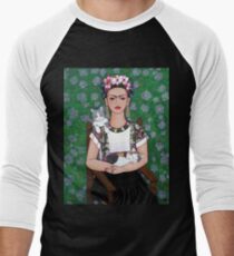 Frida cat lover Men's Baseball ¾ T-Shirt