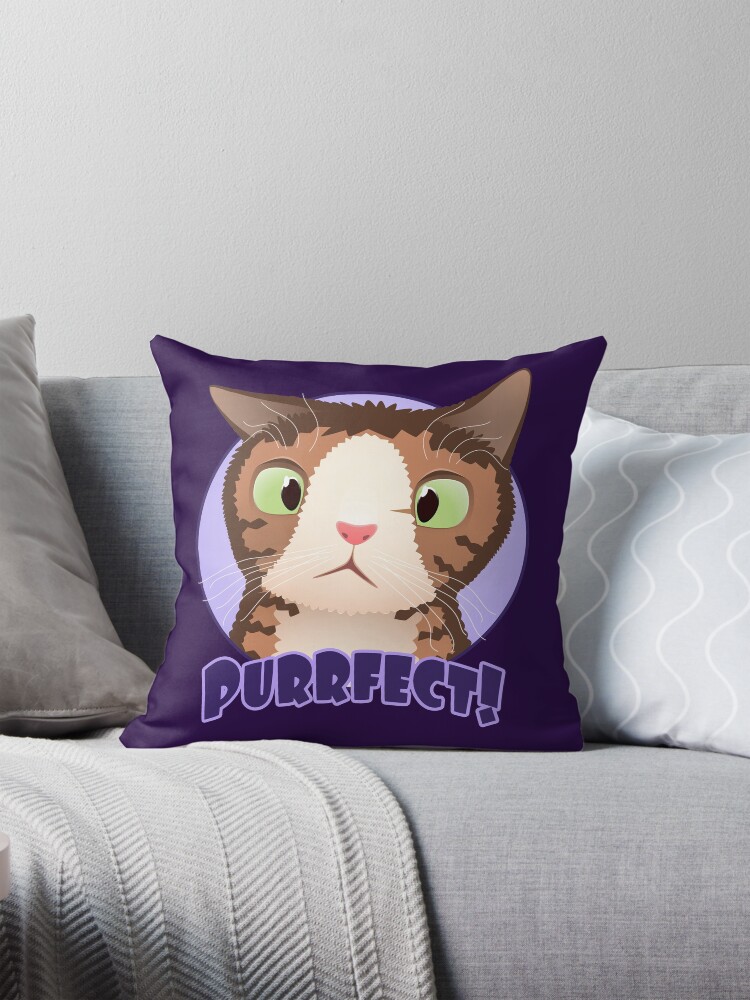 Thumbnail 1 of 4, Pillow, Monty Boy - Purrfect! designed and sold by puzzlepixel.