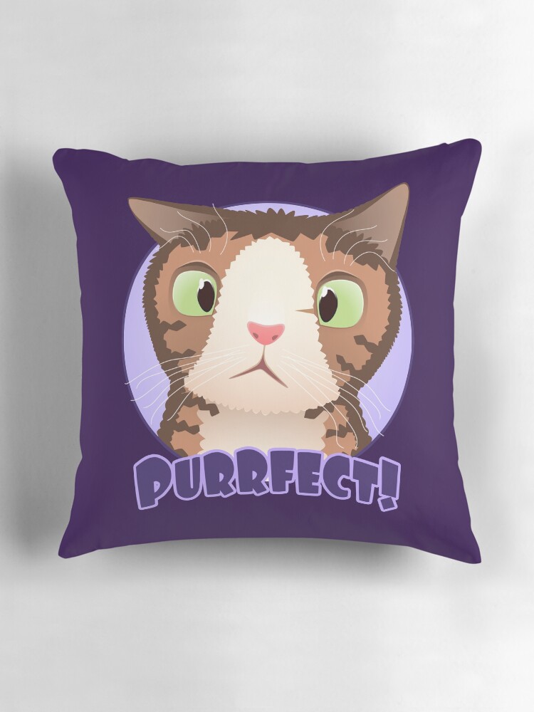 Thumbnail 3 of 4, Pillow, Monty Boy - Purrfect! designed and sold by puzzlepixel.