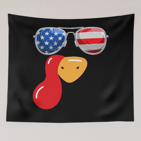 Item preview,  Turkey Face Thanksgiving American Flag Sunglasses  designed and sold by WoolRudransh.