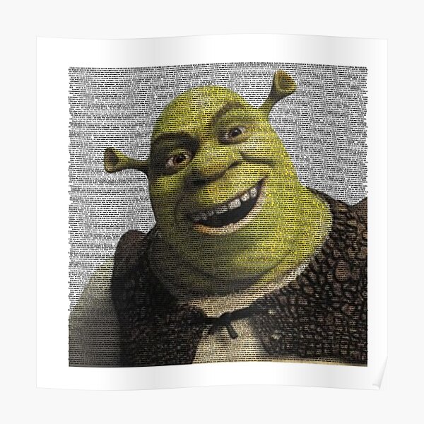 Shrek Movie Script Poster