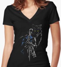 Knight & Wolf Women's Fitted V-Neck T-Shirt