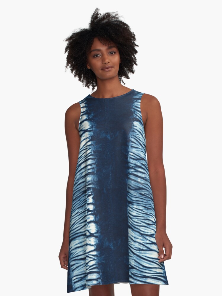 Indigo tie dye clearance dress