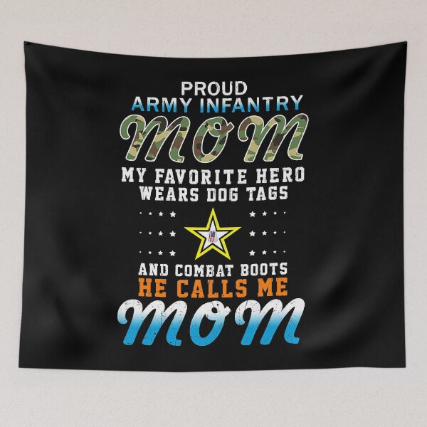 Item preview, Hero Wears Dog Tags & Combat Boots-Proud Army Infantry Mom  designed and sold by WoolRudransh.