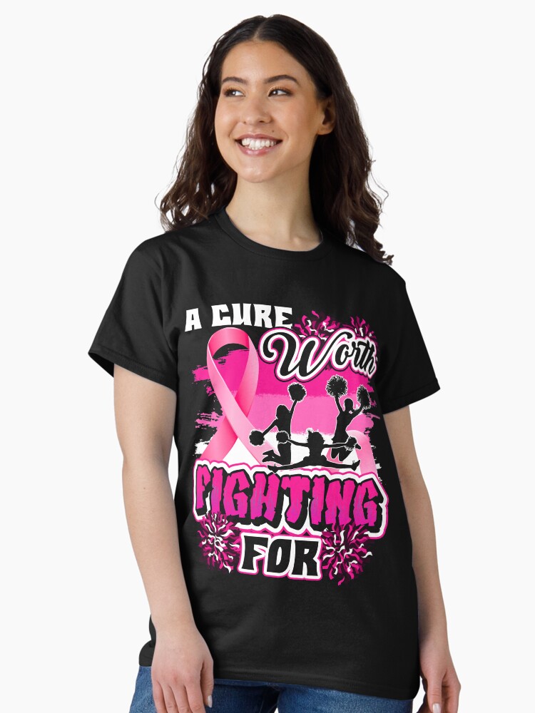 Cheer Breast Cancer Pink Ribbon Cheerleading Classic T-Shirt