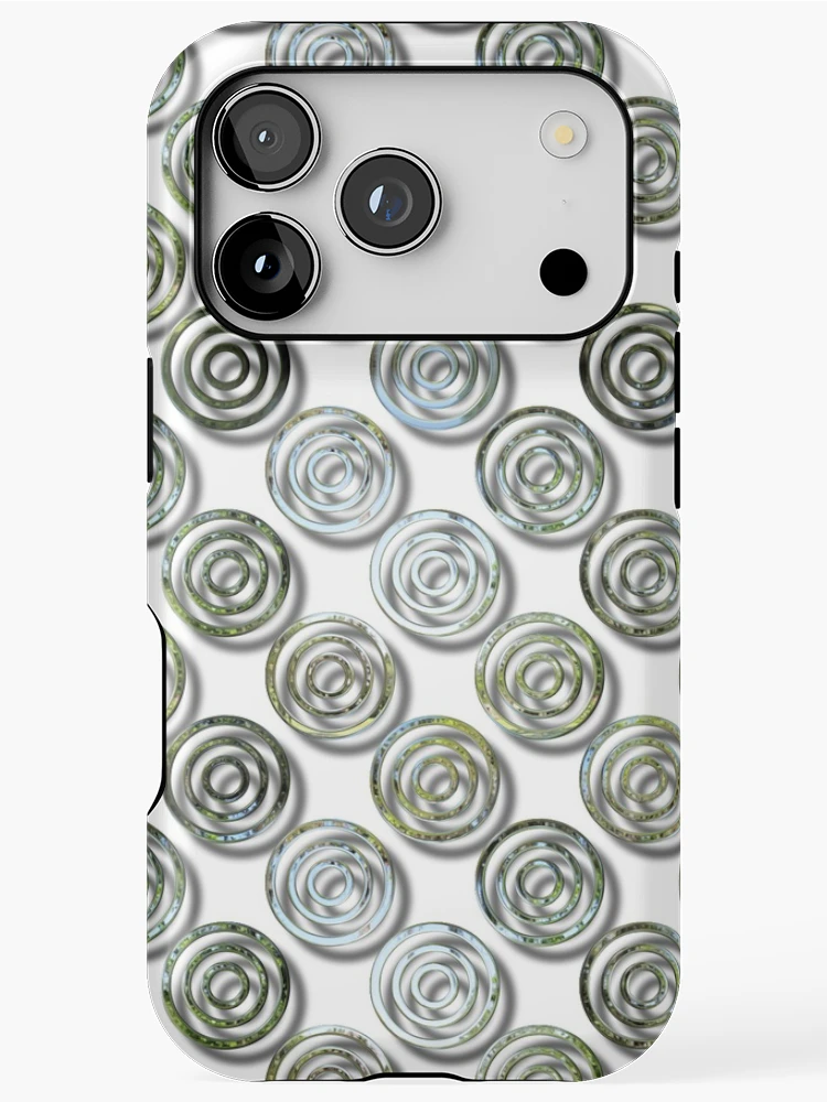 Thumbnail 1 of 4, iPhone Case, Metallic Rings Pattern designed and sold by MarkUK97.