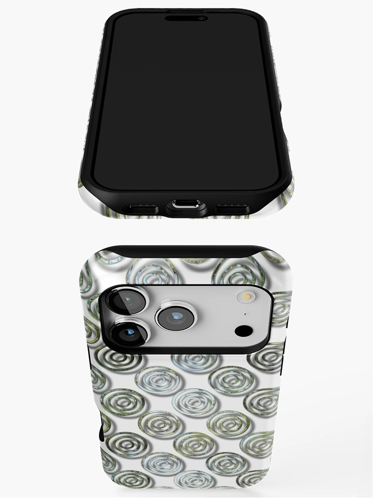 Thumbnail 3 of 4, iPhone Case, Metallic Rings Pattern designed and sold by MarkUK97.