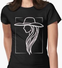 Joanne - Lady Gaga Pink Hat illustration Women's Fitted T-Shirt