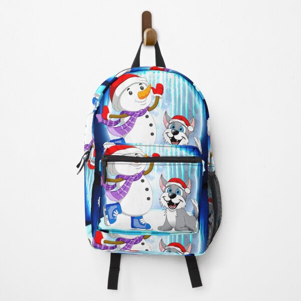 Item preview, Christmas Fun - Snowman & Husky Pup go Ice-skating designed and sold by Aged 2 Perfection.