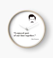 Ron Swanson - I Enjoyed Parts Clock