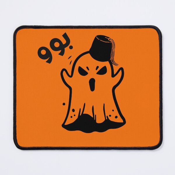 Item preview, Black Halloween ghost with Arabic boo, Orange background  designed and sold by SalxSal.