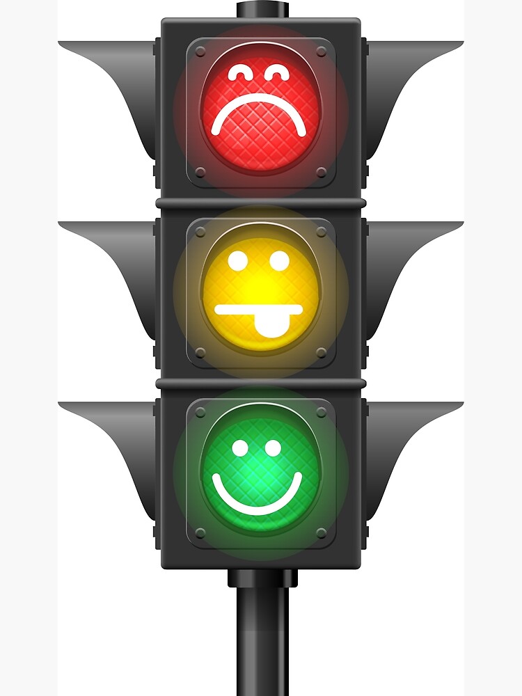 "Traffic lights emojis" Poster for Sale by midoegy Redbubble