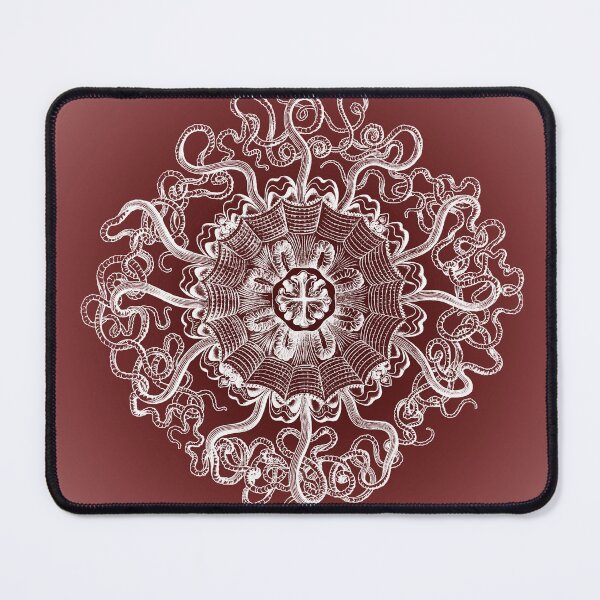 Item preview, Micro-Nature - no 48- Intricate White design on Burgundy background designed and sold by Point-Of-DD.