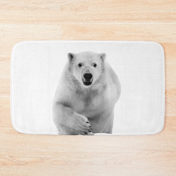 Item preview, Polar bear in attack mode, black and white designed and sold by Ingo Gerlach.