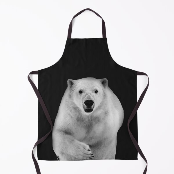 Item preview, Polar bear in attack mode, black and white designed and sold by Ingo Gerlach.