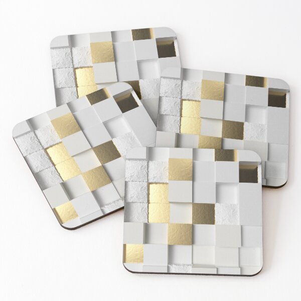 Item preview, Elegant Cube wall 3D art- white and gold designed and sold by lematworks.
