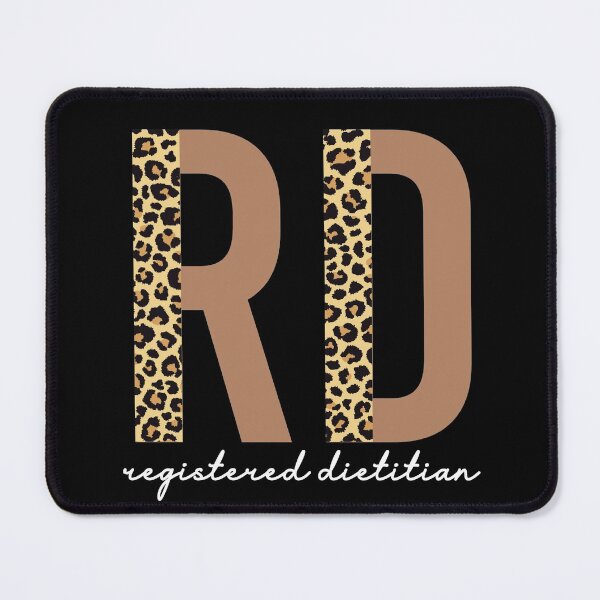 Item preview, Registered Dietitian cheetah leopard pattern typography | RD gifts | Cute dietitian gifts  designed and sold by Violet Treasures.