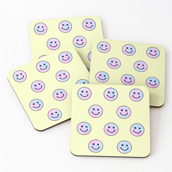 Artikelvorschau, Mini Smileys - lila blau Batik entworfen und verkauft von amarevestudio.