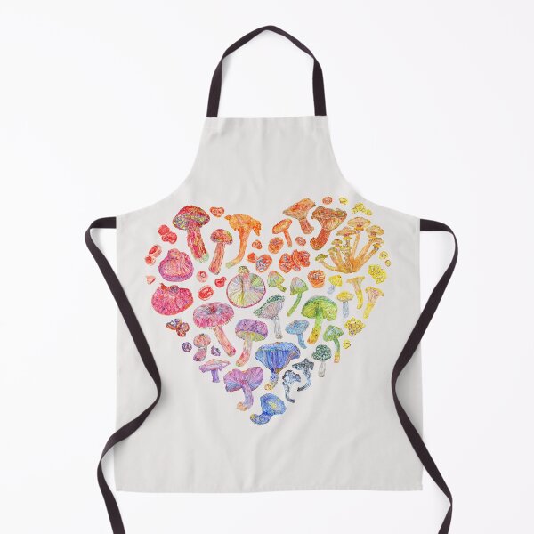 Item preview, Watercolor Rainbow Mushroom Heart - Neutral designed and sold by beccaboyce.
