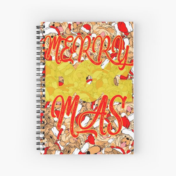Merry Dogmas - Merry Christmas Bulldogs Spiral Notebook