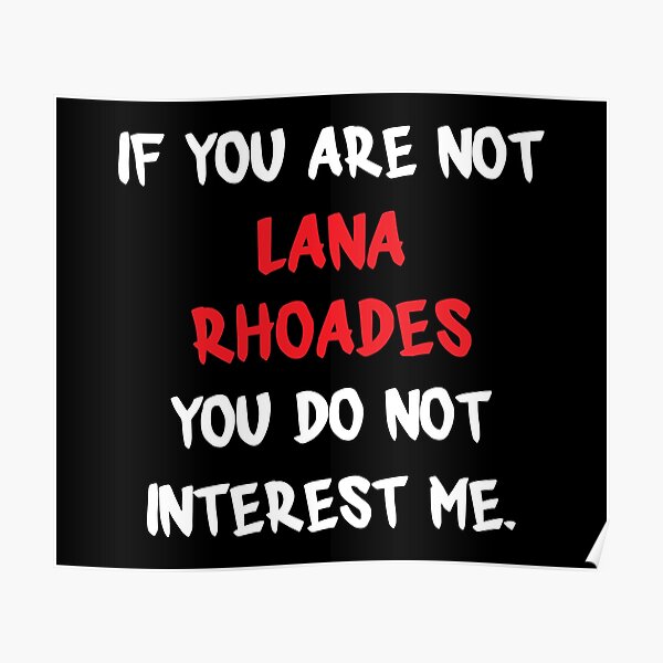 Wenn nicht - Lana Rhoades Poster