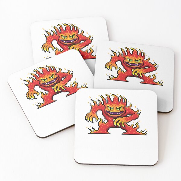 Item preview, cartoon fire monster pixel design halloween designed and sold by kenishahembree.