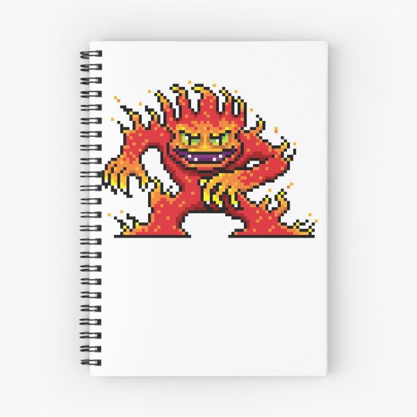 Item preview, cartoon fire monster pixel design halloween designed and sold by kenishahembree.