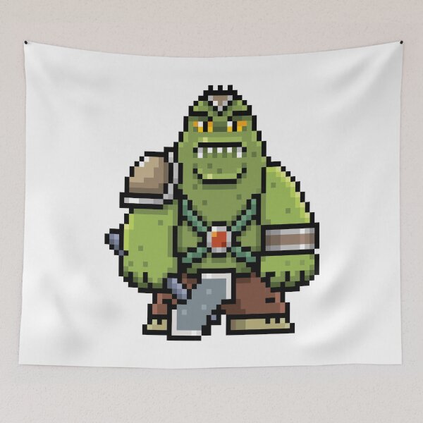 Item preview, cartoon green monster pixel design halloween designed and sold by kenishahembree.