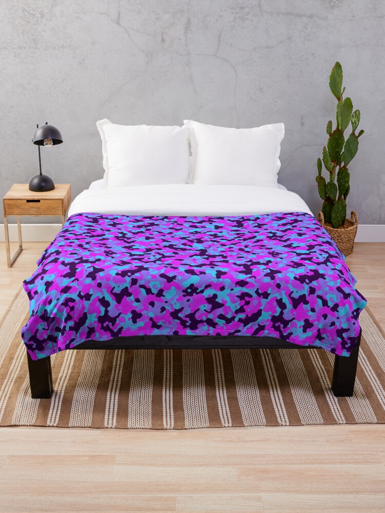 Purple Camouflage Baddie Aesthetic Throw Blanket for Sale by siyaforshort