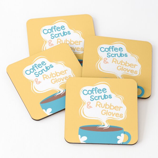 Item preview, Coffee Scrubs And Rubber Gloves designed and sold by Myartbeyours.