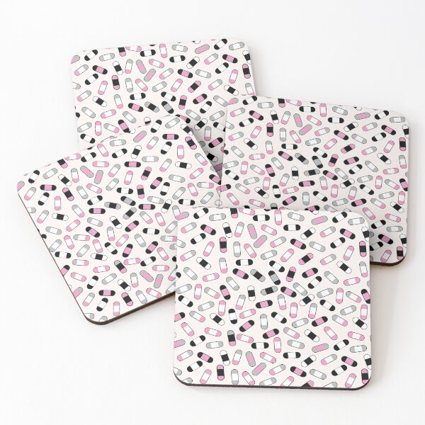 Item preview, Pink | Black | White Pill Capsules Medicine Medical Pattern designed and sold by HHeartsDesigns.