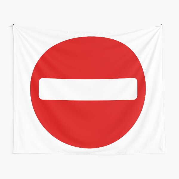 No Entry Symbol Tapestry