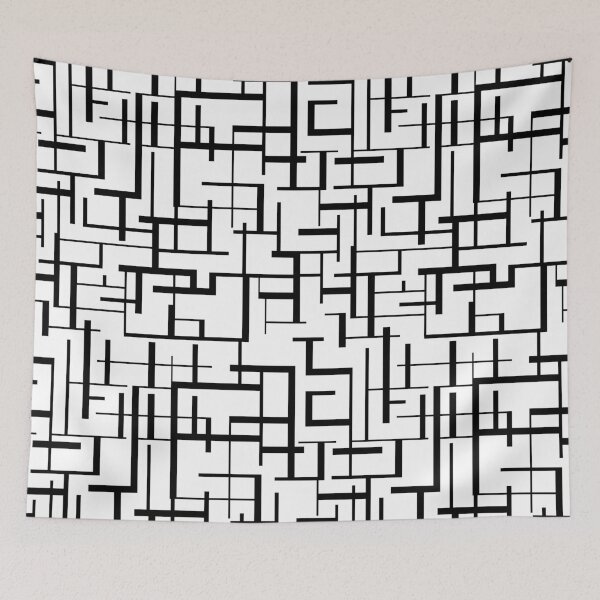 Item preview, LINEWORK ART BLACK AND WHITE BY SUBGIRL designed and sold by SUBGIRL.