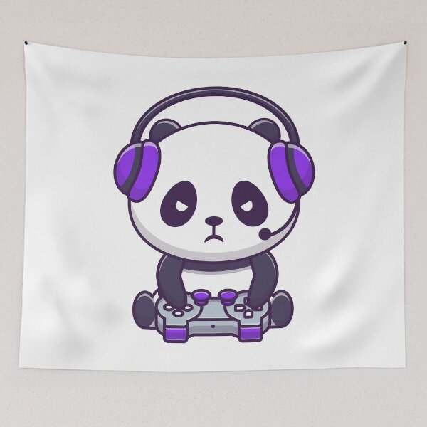 Aperçu de l'œuvre Panda de jeu mignon créée et vendue par Vector Scout Lab.